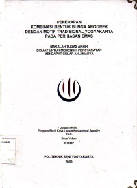 Image of Penerapan Kombinasi Bentuk Bunga Anggrek Dengan Motif Tradisional Yogyakarta Pada Perhiasan Emas