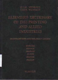 Image of Elsevier'S Dictionary of The Printing And Allied Industries In Six Language