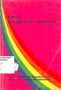 Image of Kamus Bahasa Karo-Indonesia