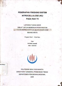 Image of Penerapan Finishing Sistem Nitrocelluse NC pada Rak TV