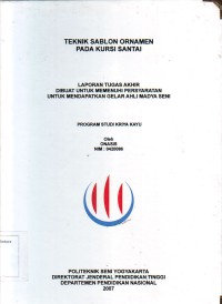 Image of Teknik Sablon Ornamen Pada Kursi Santai