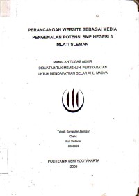 Image of Perancangan  Website sebagai Media Pengenalan Potensi SMP Negeri 3 Mlati Sleman