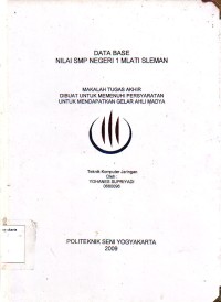 Image of Database Nilai SMP Negeri 1 Mlati Sleman