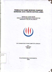 Image of Pembuatan Game Moronic Diamond Berbasis Java 2 Micro Edition (J2ME)