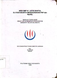Image of WEB SMP 1 Jetis Bantul DI Yogyakarta Menggunakan PHP dan MySQL