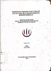 Image of Penerapan Finishing Fancy Sealer (FS-127) Pada Meja Makan Bergaya Modern Minimalis