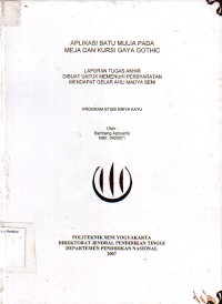 Image of Aplikasi Batu Mulia pada Meja dan Kursi Gaya Gothic