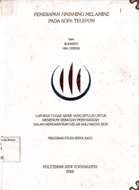 Image of Penerapan Finishing Melamin Pada Sofa Telepon
