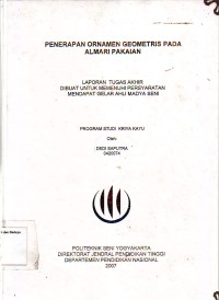 Image of Penerapan Ornamen Geometris Pada Almari Pakaian