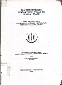 Image of Film Animasi Pendek Dengan Teknik Animasi 2D Sekolah Gratis