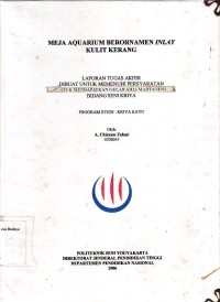 Image of Meja Aquarium Berornamen Inlay Kulit Kerang