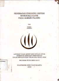 Image of Penerapan Finishing Sistem Nitrocelluse pada Almari Pajang
