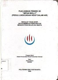 Image of Film Animasi Pendek 3D Impian Molly (Peduli Lingkungan Hidup Dalam Air)