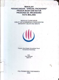 Image of Perancangan Special Packaging Produk Buah Dan Sayur Produksi UD. Wicaksono Kota Malang