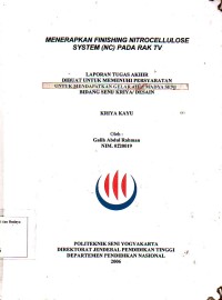 Image of Menerapkan Finishing Nitrocelluse System (NC ) pada Rak TV