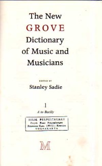 Image of The New Grove Dictionary of Music And Musicians: 1 A to Bacilly