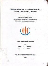 Image of Penerapan Sistem Informasi Database di SMK Tamansiswa 1 Imogiri