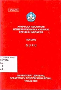 Image of Kumpulan Peraturan Menteri Pendidikan Nasional Republik Indonesia tentang Guru