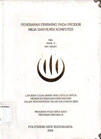 Image of Penerapan Finishing pada Produk Meja dan Kursi Komputer