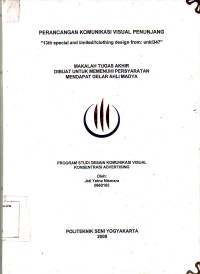 Image of Perancangan Komunikasi Visual Penunjang: 13 th special and limited//clothing design from unkl 347