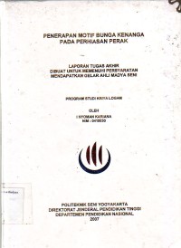 Image of Penerapan Motif Bunga Kenanga Pada Perhiasan Perak