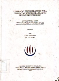 Image of Penerapan Teknik Produksi Pada Pembuatan Kombinasi Aquarium dengan Bufet Modern