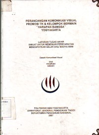 Image of Perancangan Desain Komunikasi Visual Promosi TK & Kelompok Bermain Harapan Bangsa Yogyakarta.