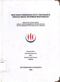 Image of WEB Dinas Pendidikan Kota Yogyakarta sebagai Media Informasi Masyarakat