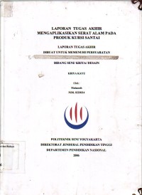 Image of Mengaplikasikan Serat Alam Pada Produk Kursi Santai