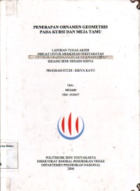 Image of Penerapan Ornamen Geometris pada Kursi dan Meja Tamu