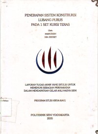 Image of Penerapan Sistem Konstruksi Lubang Purus pada 1 Set Kursi Teras