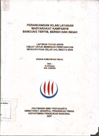 Image of Perancangan Iklan Layanan Masyarakat Kampanye Bandung Tertib Bersih dan Indah