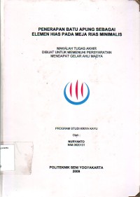 Image of Penerapan Batu Apung Sebagai Elemen Hias Pada Meja Rias Minimalis