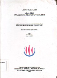 Image of Meja Rias Antara Tata Ruang dan Tata Diri