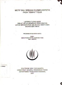 Image of Motif Bali sebagai Elemen Estetik pada Tempat Tidur