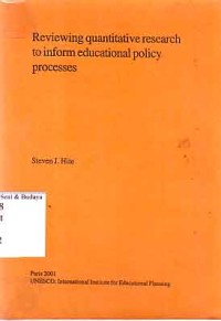 Image of Reviewing Quantitative Research to Inform Educational Policy Processes