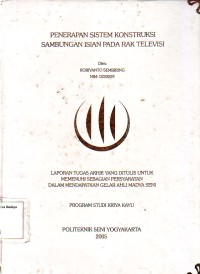 Image of Penerapan Sistem Konstruksi Sambungan Isian pada Rak Televisi