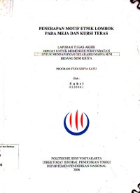 Image of Penerapan Motif Etnik Lombok pada Meja dan Kursi Teras