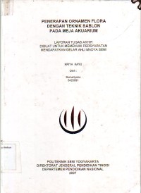 Image of Penerapan Ornamen Flora Dengan Teknik Sablon pada Meja Akuarium