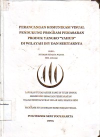 Image of Perancangan Komunikasi Visual Pendukung Program Pemasaran Produk Yangko Yahud di Wilayah DIY dan sekitarnya