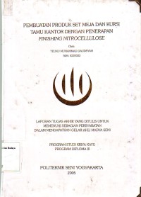 Image of Pembuatan Produk Set Meja dan Kursi Tamu Kantor dengan Penerapan Finishing Nitrocellulose