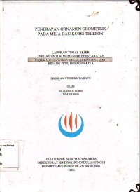 Image of Penerapan Ornamen Geometris Pada Meja dan Kursi Telepon