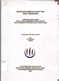 Image of Modifikasi Bentuk Kunci Pas Pada Perhiasan