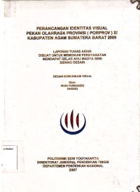 Image of Perancangan Identitas Visual Pekan Olahraga Provinsi (PORPROV) XI Kabupaten Agam Sumatera Barat 2009