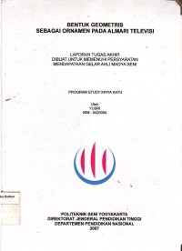 Image of Bentuk Geometris Sebagai Ornamen pada Almari Televisi